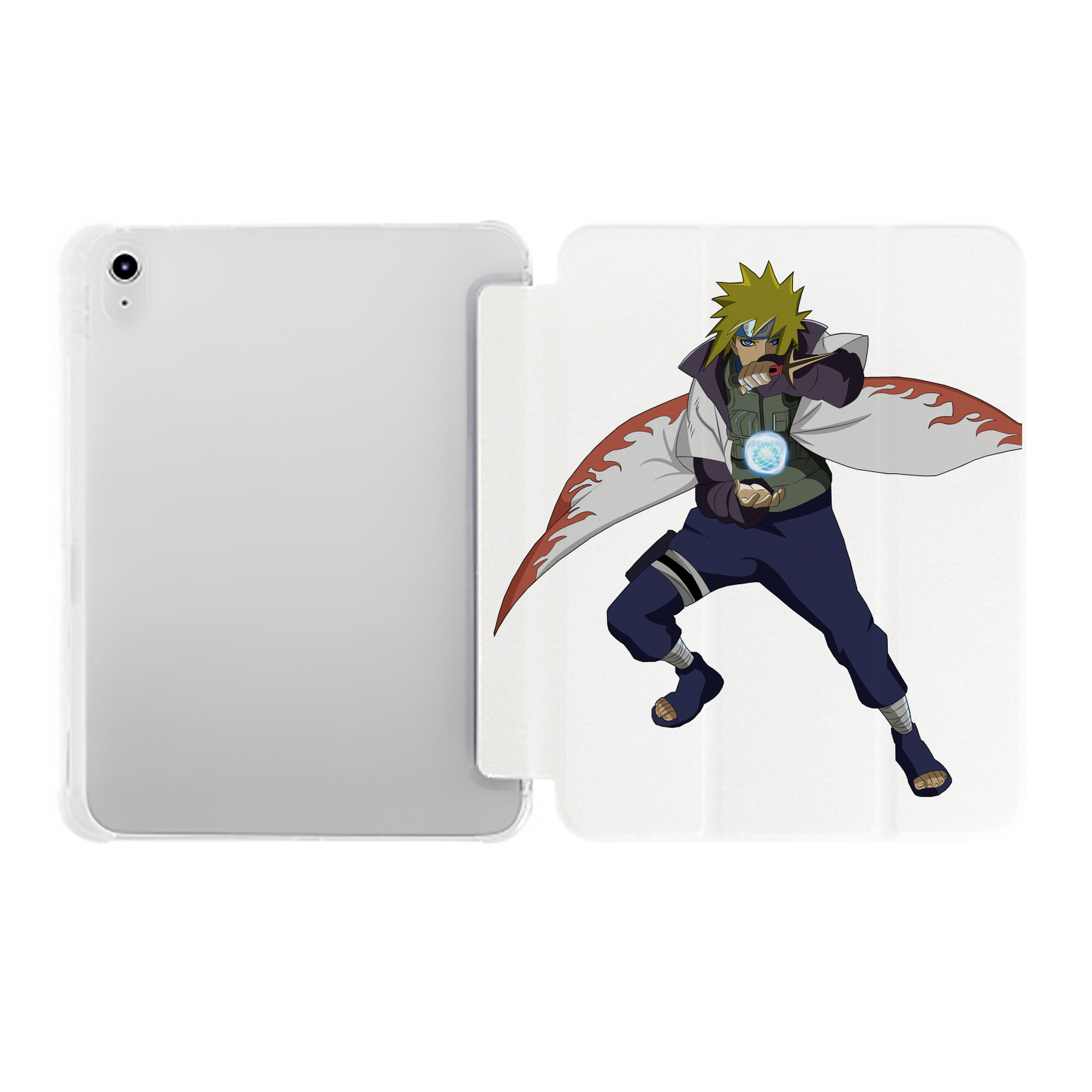 （画像用） NARUTO -ナルト- 波風 ミナト Namikaze Minato IPad ケース ペン収納付き 三つ折りスタンド PUレザー×シリコン 対応機種9.5/10.5/10.9インチ